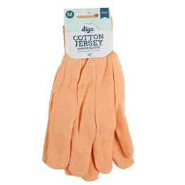 72 Bulk Gloves Cotton Jersey Medium Peach Dugz Womens Pdq