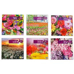 12 Bulk Puzzle 300pc Floral Delight 24x18 6assorted
