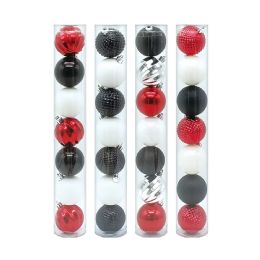 72 Bulk Christmas Ball Ornaments Assorted 7ct