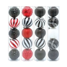 72 Bulk Christmas Ball Ornaments Assorted 5ct