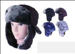 18 Bulk Men Winter Mix Color Trapper Hat