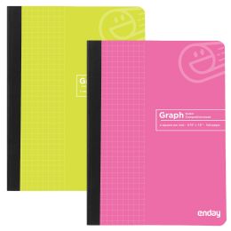 48 Bulk Composition Book QuaD-Ruled 4-1" 100 Ct., Pink