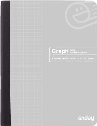 48 Bulk Composition Book QuaD-Ruled 4-1" 100 Ct. Grey