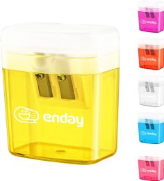 20 Bulk 2-Hole Rectangular Sharpener W/recycle Bin Enday, Green