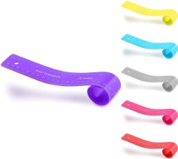 288 Bulk 12" (30cm) Shatterproof Flexible Ruler, Purple