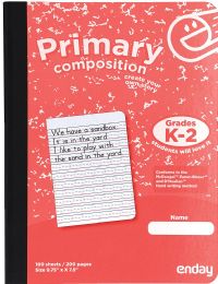 48 Bulk Composition Book Primary 100 Ct., Red
