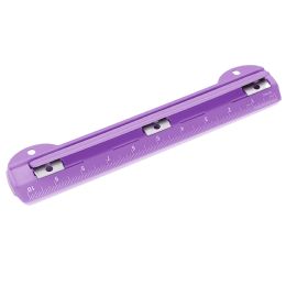 12 Bulk Portable 3-Hole Paper Punch, Purple