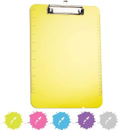 30 Bulk Standard Size Plastic Clipboard With Low Profile Clip, Green