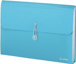 12 Bulk 13-Pocket Letter Size Poly Expanding File, Blue