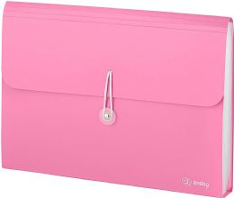 12 Bulk 13-Pocket Letter Size Poly Expanding File, Pink