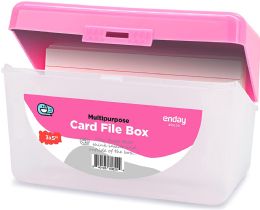 36 Bulk MultI-Purpose 3" X 5" Card File Box, Pink