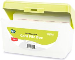 36 Bulk MultI-Purpose 3" X 5" Card File Box, Green