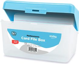 36 Bulk MultI-Purpose 3" X 5" Card File Box, Blue