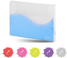 24 Bulk Two Tone Letter Size Document Case, Blue