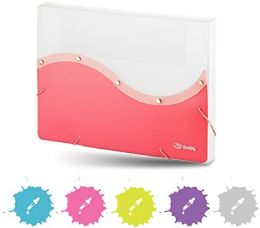 24 Bulk Two Tone Letter Size Document Case, Red