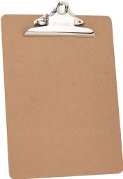 12 Bulk Standard Size Hardboard Clipboard W/ Sturdy Spring Clip