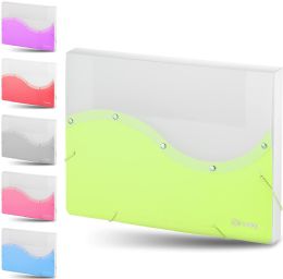24 Bulk Two Tone Letter Size Document Case, Green