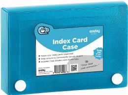 24 Bulk 3" X 5" Index Card Case Holds 5 Tab Dividers Blue