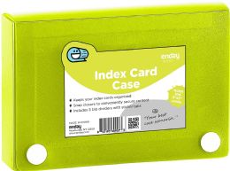 24 Bulk 3" X 5" Index Card Case Holds 5 Tab Dividers Green