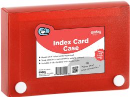 24 Bulk 3" X 5" Index Card Case Holds 5 Tab Dividers Red