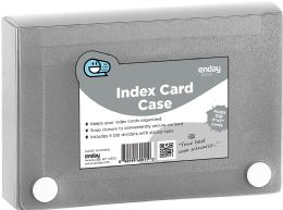 24 Bulk 3" X 5" Index Card Case Holds 5 Tab Dividers Grey