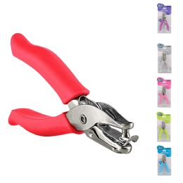 144 Bulk Single Hole Paper Punch With Cushion Grip, Red