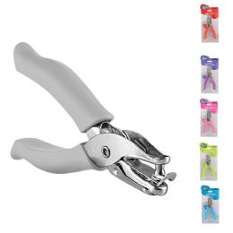 144 Bulk Single Hole Paper Punch With Cushion Grip, Gray