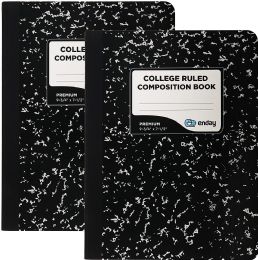 48 Bulk Composition Book, Black Marble C/r 100 Ct.