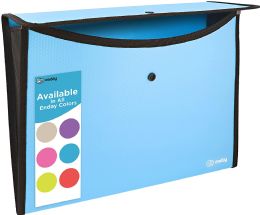 60 Bulk Square Flap Letter Size Document Holder, Blue