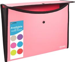 60 Bulk Square Flap Letter Size Document Holder, Pink