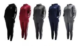 12 Bulk Women's Letter Print 2 Piece Outfits Long Sleeve Sweatshirt And Pants Set Tracksuit