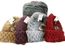36 Bulk Women Hat For Winter Lady Beanie Warm Assorted Color