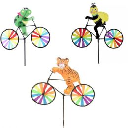 48 Bulk 3d Animals Garden Windmill 7 Style Assorted
