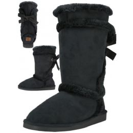 18 Bulk Wholesale Women's Comfortable Microfiber Faux Fur Lining Winter Boots Brown Color