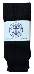 300 Bulk Yacht & Smith Women's 26 Inch Cotton Tube Sock Solid Black Size 9-11