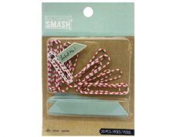 216 Bulk 20 Piece Red And White Paper Clip Set