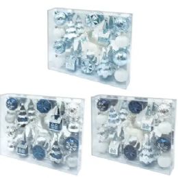 12 Bulk 15 Count Christmas Ball Ornament Set