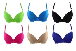 24 Bulk Ladys Push Up Bras Assorted Color And Size
