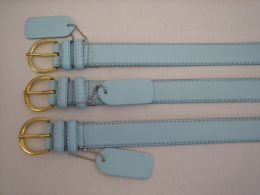 60 Bulk Belts Baby Blue Color Mixed Size
