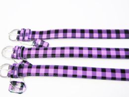 72 Bulk Checkers Belt In Purple In Mixed Size