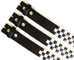 48 Bulk Snap On Checkers Belts In Assorted Size