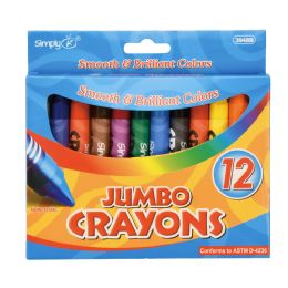 36 Bulk 12 colors washable crayon jumbo