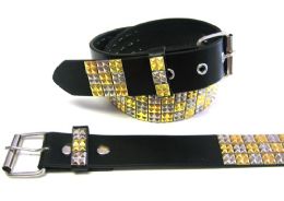 48 Bulk Pyramid Studded Gold And Silver Belt