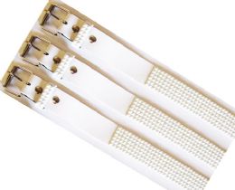 48 Bulk Pyramid Studded White Belt