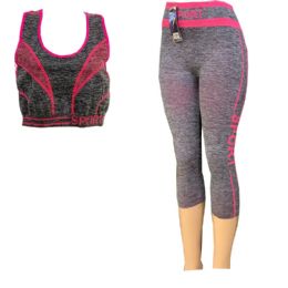 12 Bulk Athletic 2 Piece Jogger Set With Tank Top And Pants