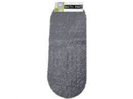 12 Bulk Gray Bubble Pattern Bath Mat With Suction Cup Bottom