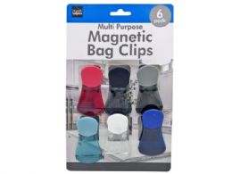 24 Bulk 6 Pack Magnetic Bag Clips With Soft Grip