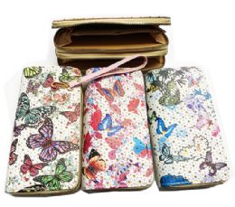 24 Bulk Butterfly Lady Wallet And Phone Case