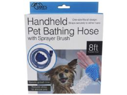 3 Bulk Handheld Pet Bathing Hose With Sprayer Brush