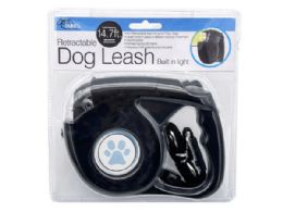 12 Bulk 14.7 In Retractable Dog Leash With Led Light